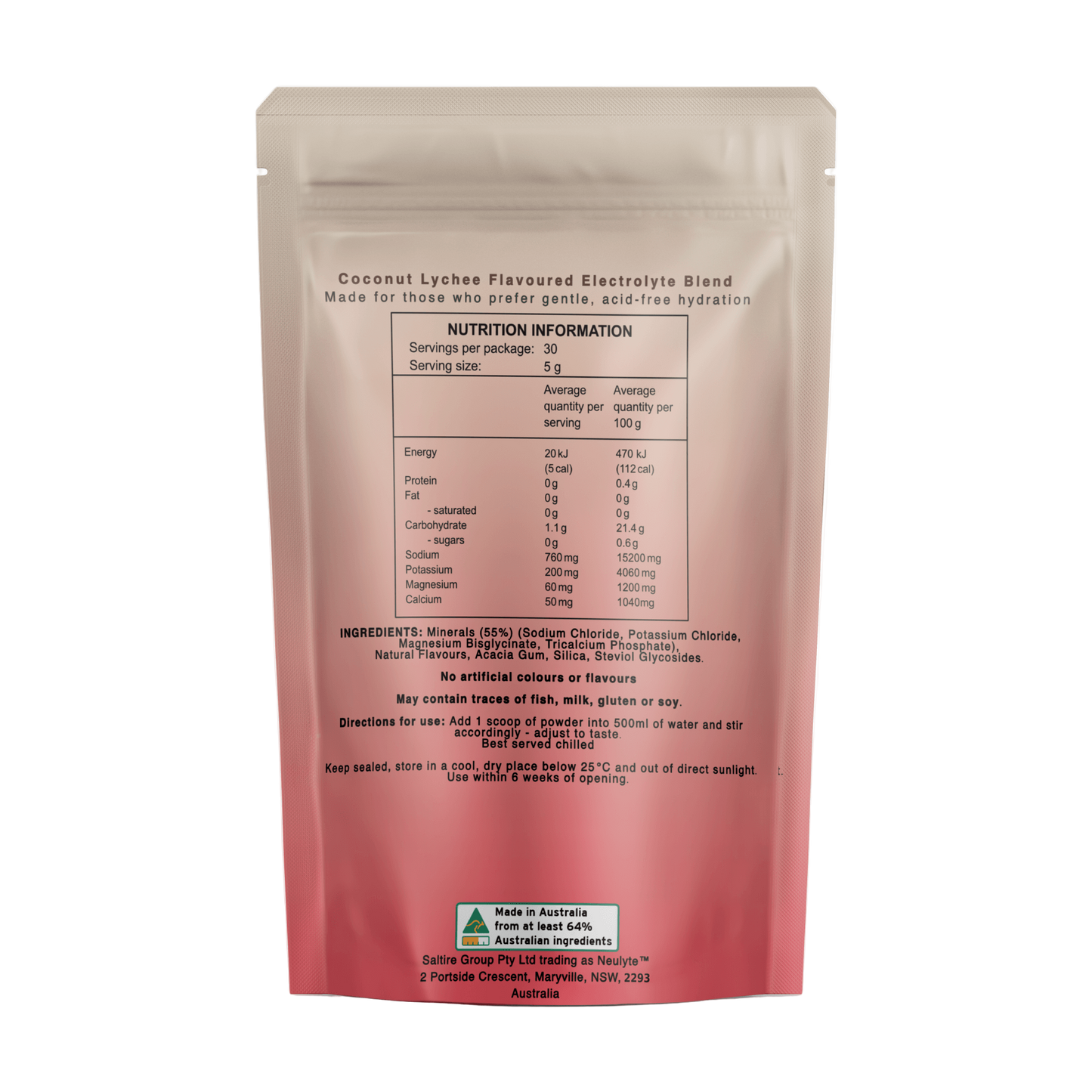 Neulyte™ Acid-Free Electrolyte Blend - Coconut Lychee